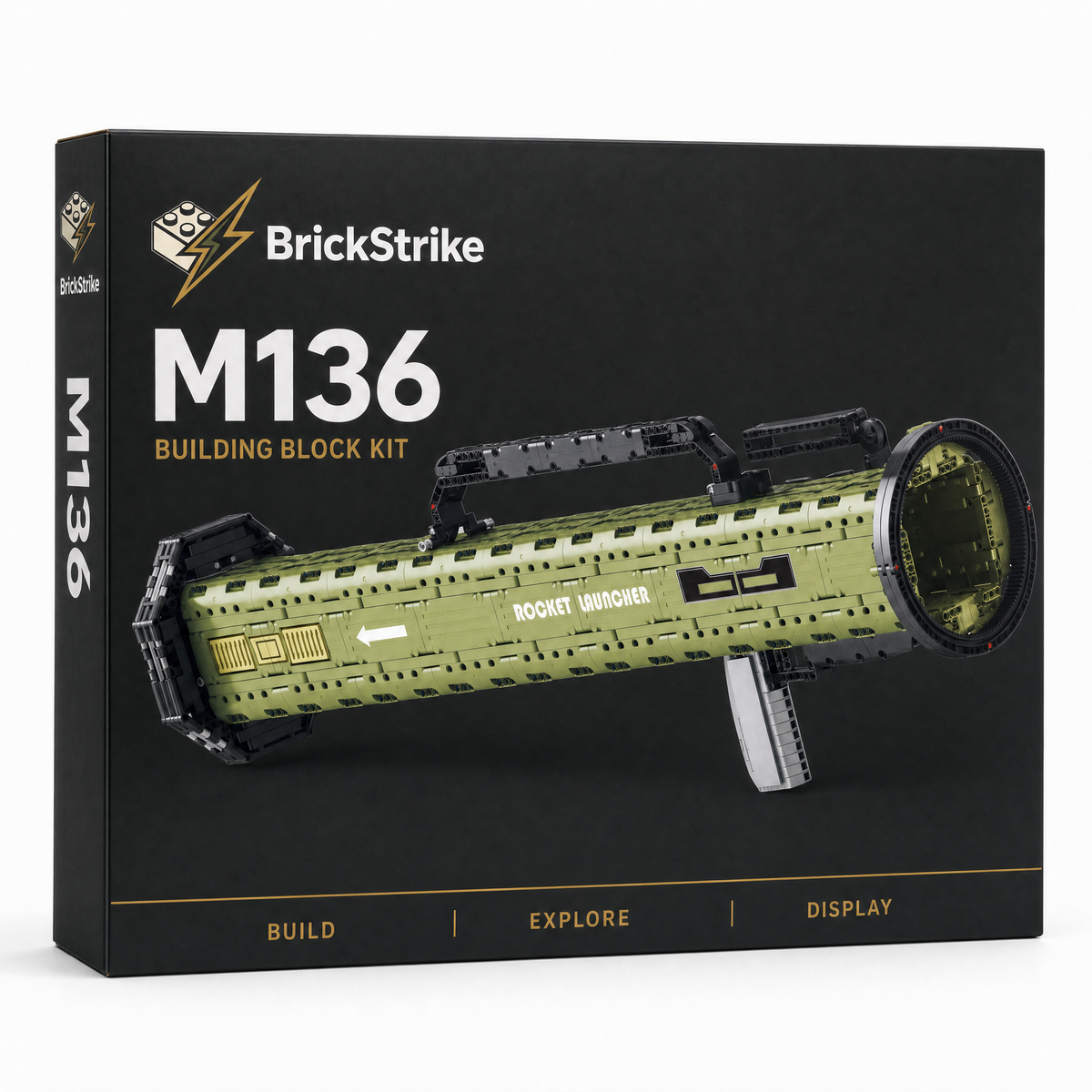 BrickStrike m136 — packaging design visualisation; actual packaging may vary